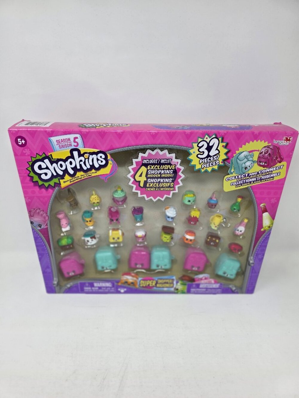 Shopkins Season 5 Super Shopper Pack 32 Pieces Petkin Backpacks New Sealed